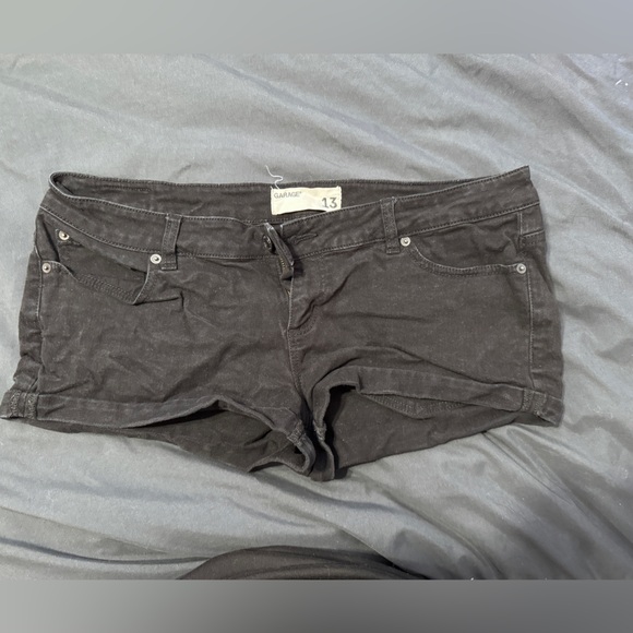 Black Denim Shorts - Picture 3 of 3